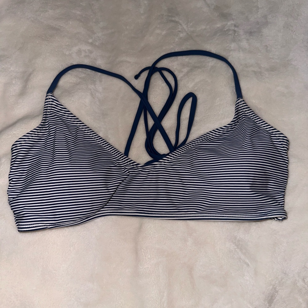 Striped bikini top